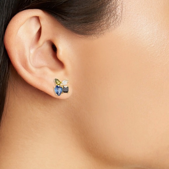 Kate Spade flying colors crystal cluster stud earrings - Picture 2 of 5